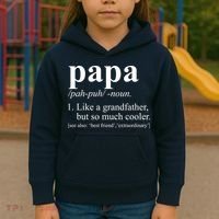 Funny Papa Definition Like A Grandfather Kids Hoodie thumb 3