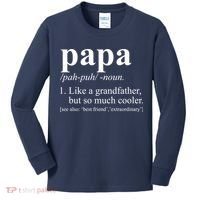 Funny Papa Definition Like A Grandfather Kids Long Sleeve Shirt thumb 0