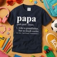 Funny Papa Definition Like A Grandfather Kids T-Shirt thumb 3