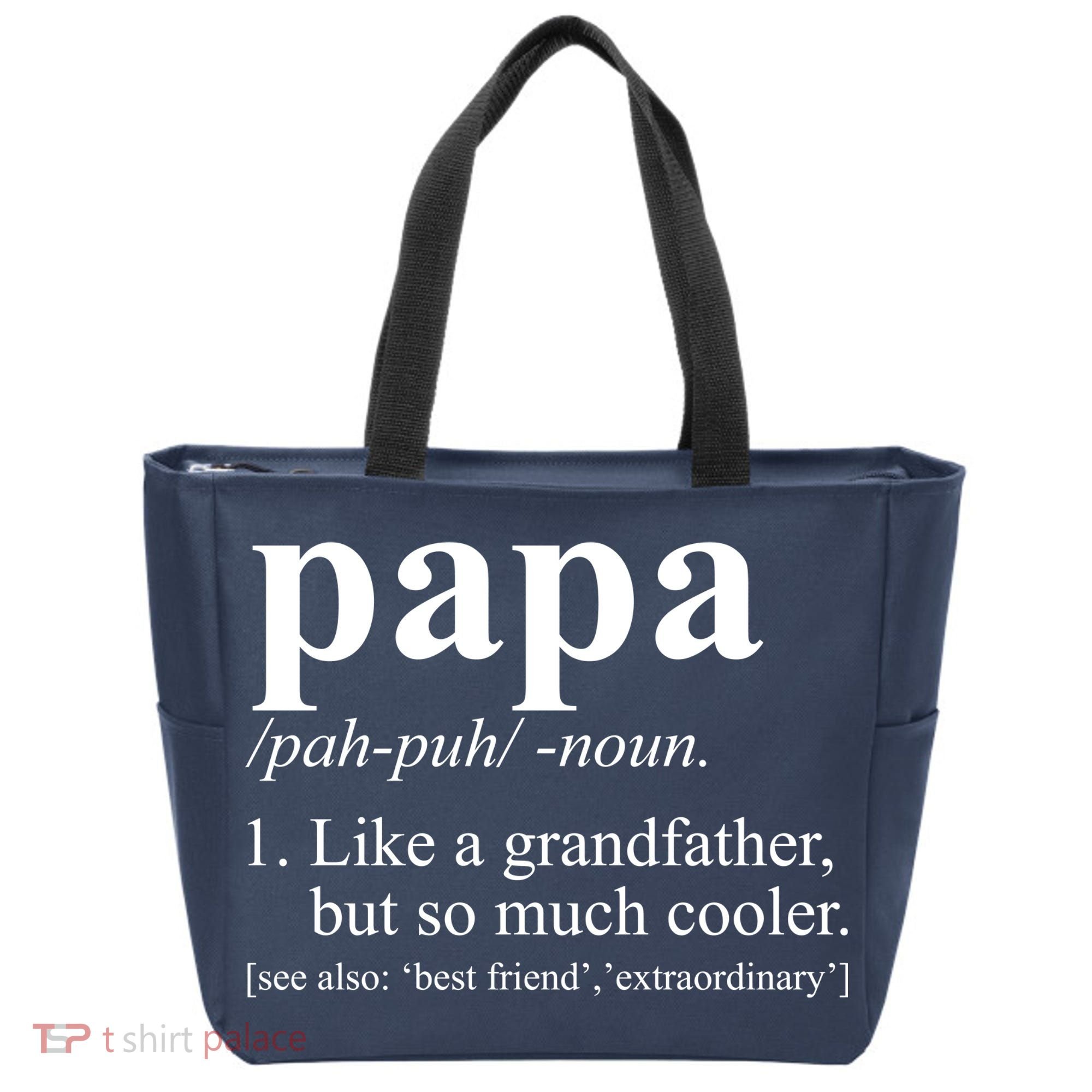 Funny Papa Definition Like A Grandfather Tote Bag
