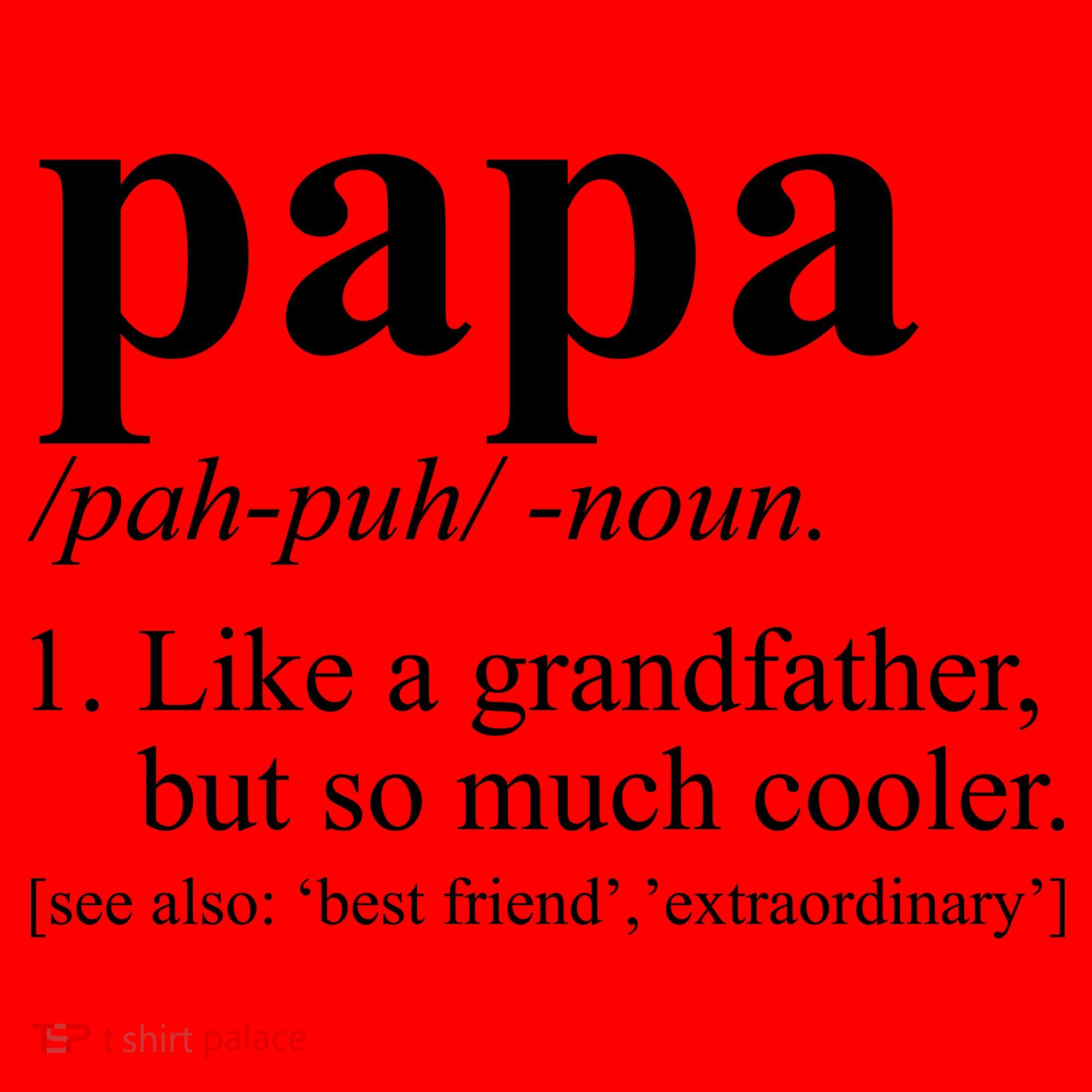 Funny Papa Definition Like A Grandfather Santa Hat