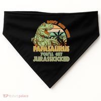 Funny Papa Don't Mess With Papasaurus USA-Made Doggie Bandana thumb 0