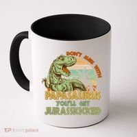 Funny Papa Don't Mess With Papasaurus Coffee Mug thumb 0