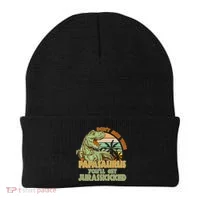 Funny Papa Don't Mess With Papasaurus Beanie thumb 0