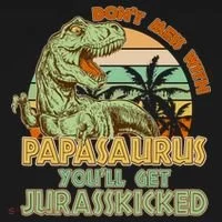 Funny Papa Don't Mess With Papasaurus Women's Hoodie thumb 2