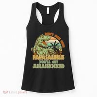 Funny Papa Don't Mess With Papasaurus Women's Tank Top thumb 0