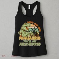 Funny Papa Don't Mess With Papasaurus Women's Tank Top thumb 3