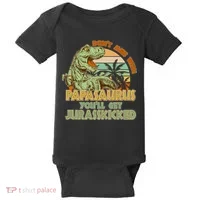 Funny Papa Don't Mess With Papasaurus Baby Bodysuit thumb 0