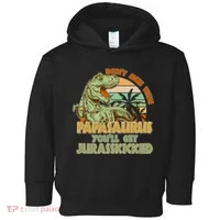 Funny Papa Don't Mess With Papasaurus Toddler Hoodie thumb 0