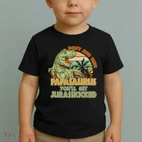 Funny Papa Don't Mess With Papasaurus Toddler T-Shirt thumb 2