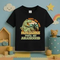 Funny Papa Don't Mess With Papasaurus Toddler T-Shirt thumb 3