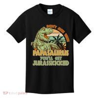 Funny Papa Don't Mess With Papasaurus Kids T-Shirt thumb 0