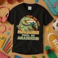 Funny Papa Don't Mess With Papasaurus Kids T-Shirt thumb 3