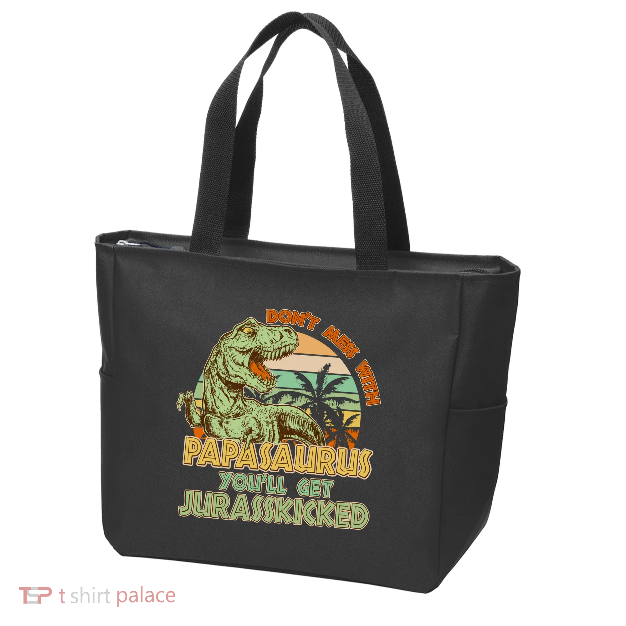 Funny Papa Don't Mess With Papasaurus Tote Bag