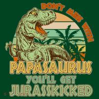 Funny Papa Don't Mess With Papasaurus Apron thumb 3