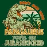 Funny Papa Don't Mess With Papasaurus Women's T-Shirt thumb 6