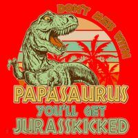 Funny Papa Don't Mess With Papasaurus Santa Hat thumb 1