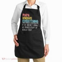 Funny Papa Knows Everything Apron thumb 2