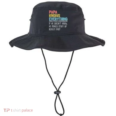 Funny Papa Knows Everything Bucket Hat