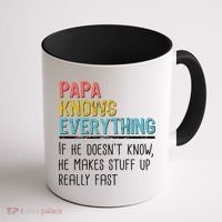 Funny Papa Knows Everything Coffee Mug thumb 1