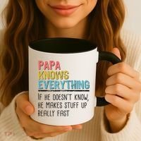 Funny Papa Knows Everything Coffee Mug thumb 3