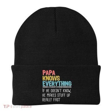 Funny Papa Knows Everything Beanie