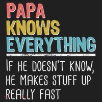 Funny Papa Knows Everything Beanie thumb 2