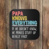 Funny Papa Knows Everything Coaster thumb 0