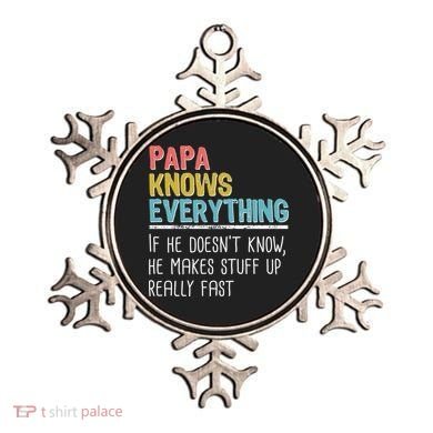 Funny Papa Knows Everything Ornament