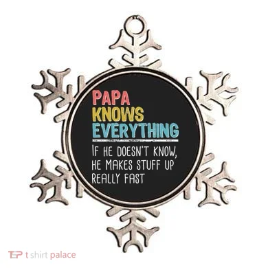 Funny Papa Knows Everything Ornament