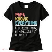Funny Papa Knows Everything Women's T-Shirt thumb 0
