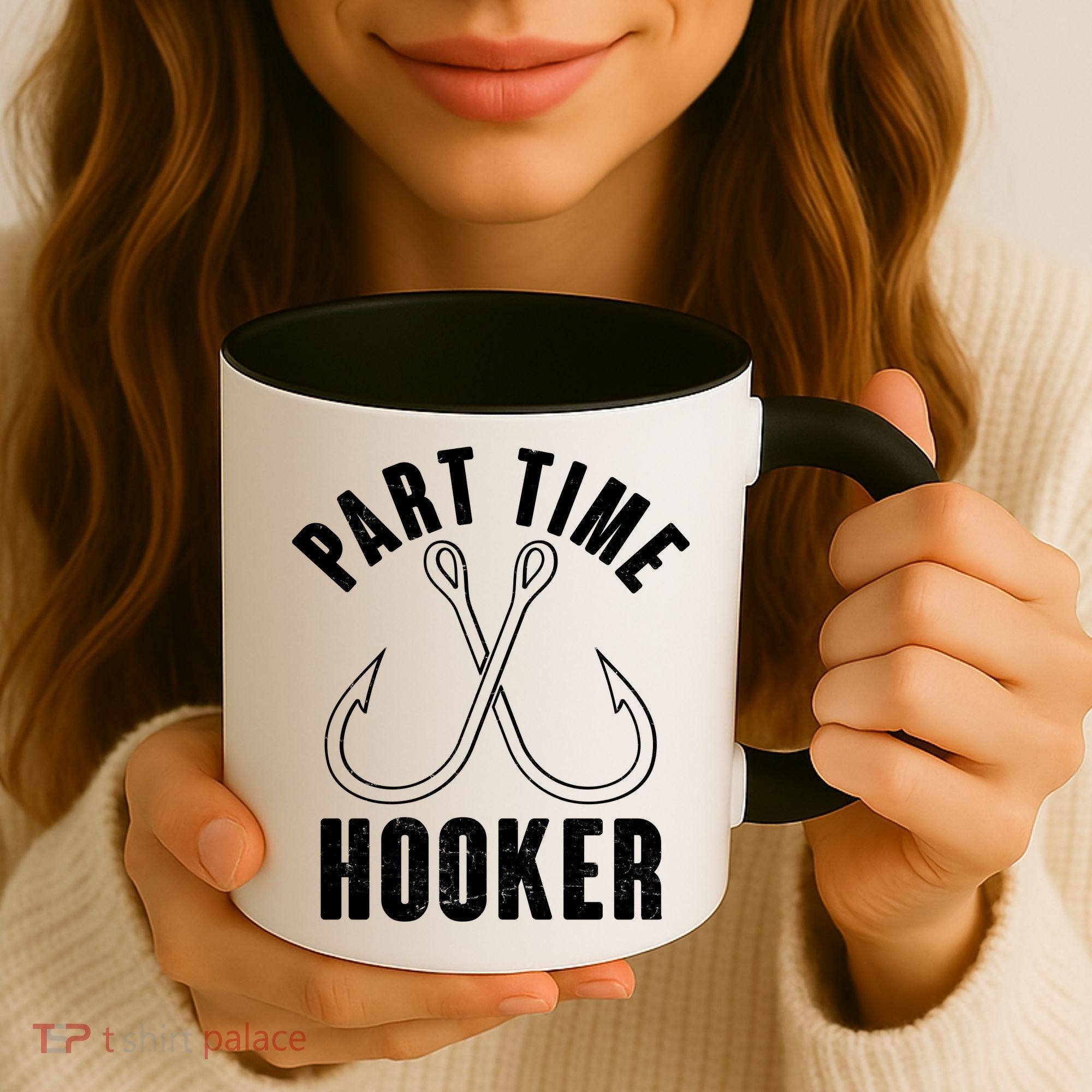 Funny Part Time Hooker Fishing Fan Coffee Mug