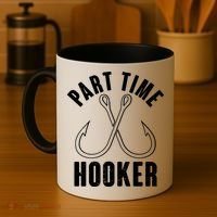 Funny Part Time Hooker Fishing Fan Coffee Mug thumb 4