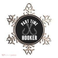 Funny Part Time Hooker Fishing Fan Ornament thumb 0