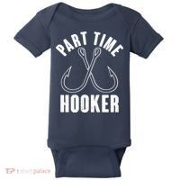 Funny Part Time Hooker Fishing Fan Baby Bodysuit thumb 0