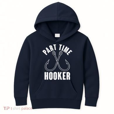 Funny Part Time Hooker Fishing Fan Kids Hoodie