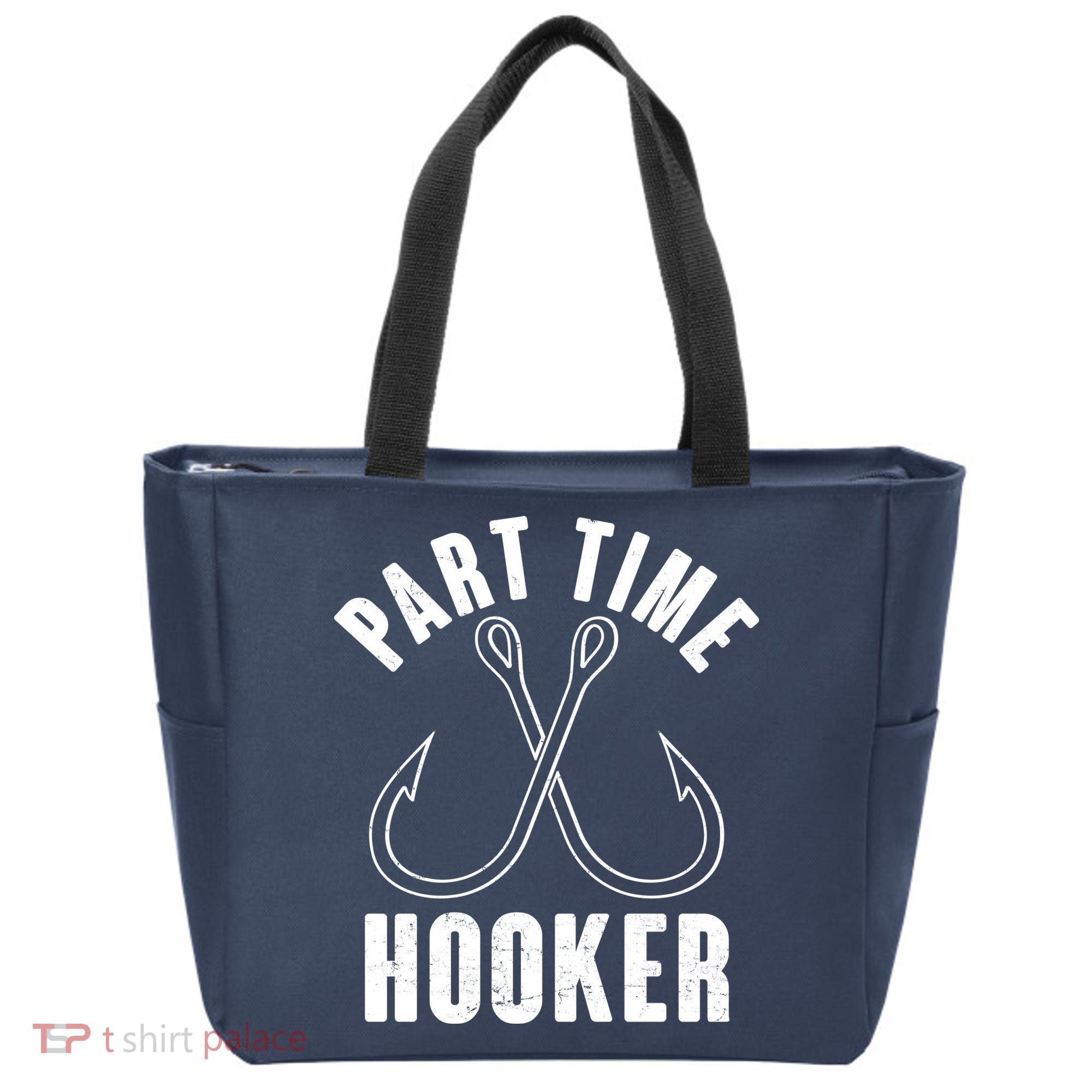 Funny Part Time Hooker Fishing Fan Tote Bag