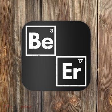 Funny Periodic Table Elements Be Er Beer Coaster
