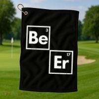 Funny Periodic Table Elements Be Er Beer Golf Towel thumb 1