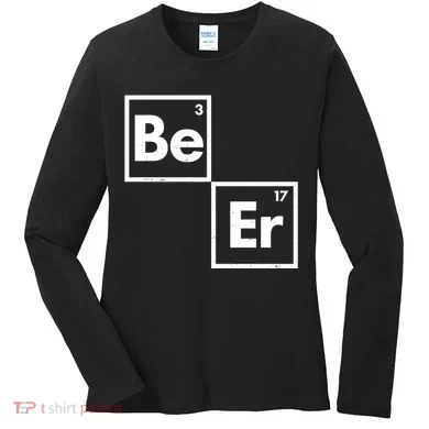 Funny Periodic Table Elements Be Er Beer Women's Long Sleeve Shirt