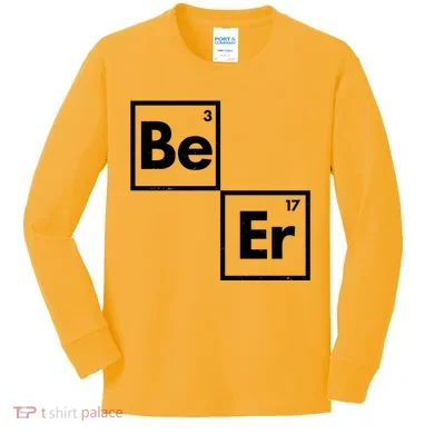 Funny Periodic Table Elements Be Er Beer Kids Long Sleeve Shirt
