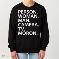 Funny Person Woman Man Camera TV Moron Women's Sweatshirt thumb 0