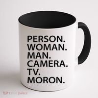 Funny Person Woman Man Camera TV Moron Coffee Mug thumb 1