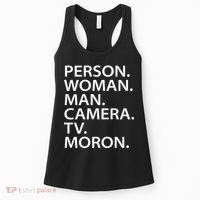Funny Person Woman Man Camera TV Moron Women's Tank Top thumb 0