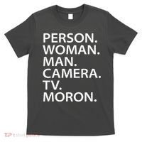 Funny Person Woman Man Camera TV Moron T-Shirt thumb 0