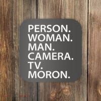 Funny Person Woman Man Camera TV Moron Coaster thumb 0