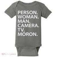 Funny Person Woman Man Camera TV Moron Baby Bodysuit thumb 0