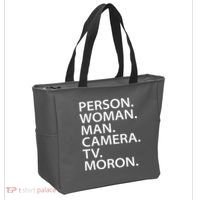 Funny Person Woman Man Camera TV Moron Tote Bag thumb 2
