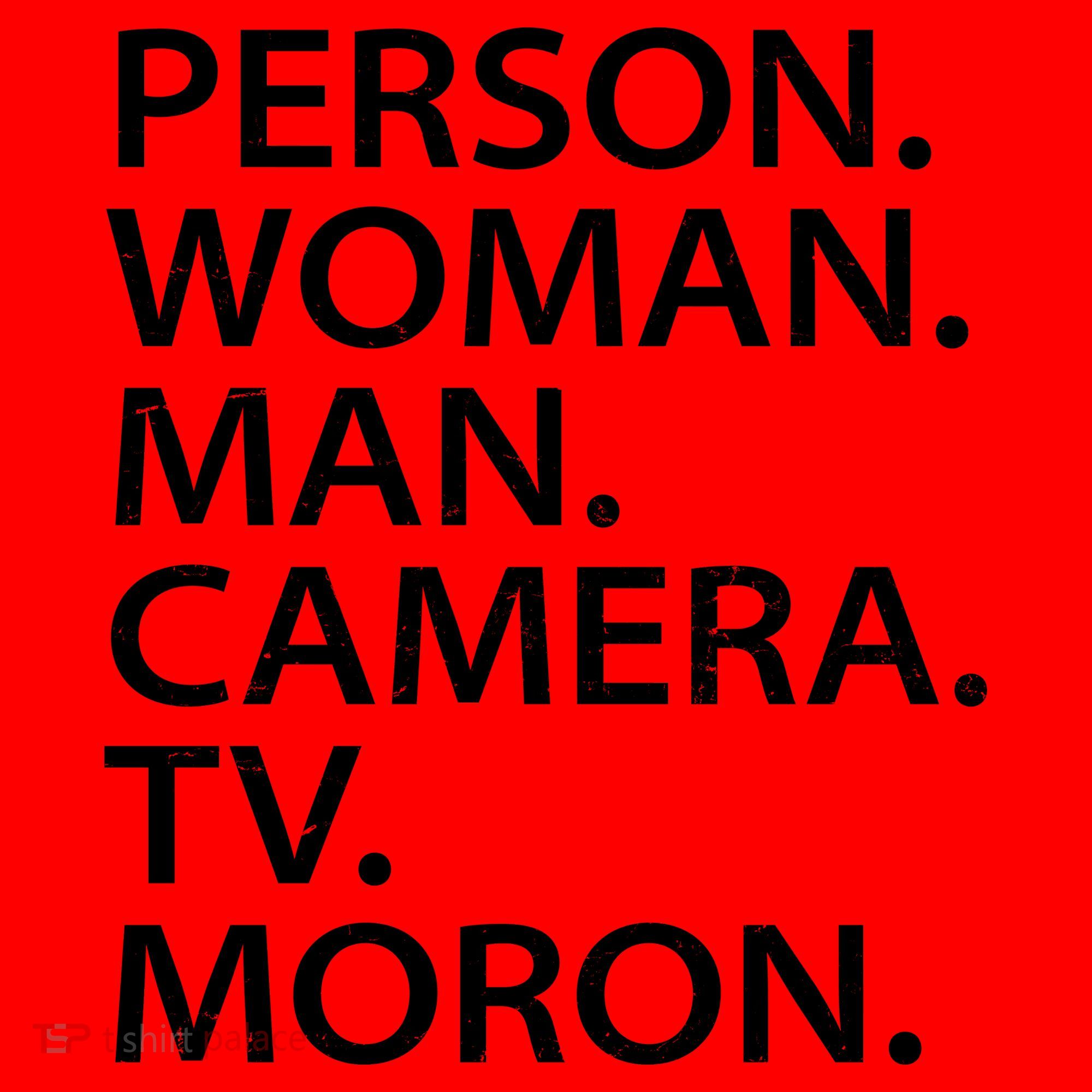 Funny Person Woman Man Camera TV Moron Santa Hat