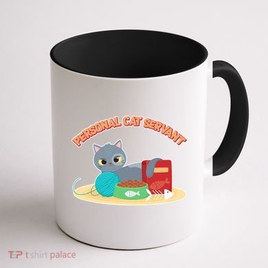 Funny Personal Cat Servant Coffee Mug back
